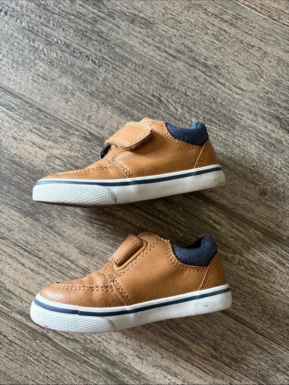 Place Toddler Tan Brown Velcro Casual Shoes